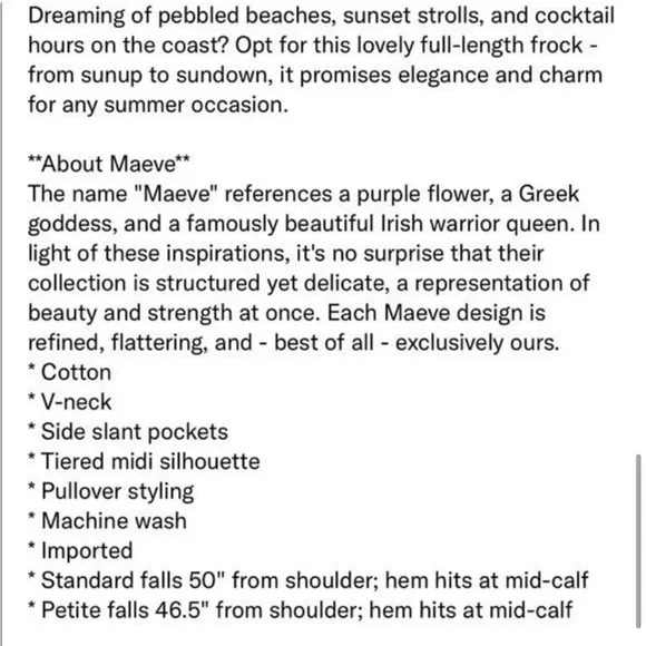 Anthropologie Maeve Tiered Midi Light Blue Cotton Dress with Pockets Size 6 - Picture 4 of 11